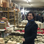 Laura Boldrini in visita nel distretto del cappello