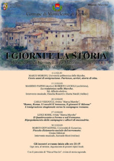 I giorni e la storia - festival a Monteleone di Fermo - locandina