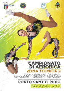 Campionati interregionali di ginnastica aerobica a Porto Sant'Elpidio - locandina