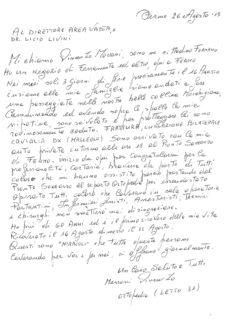 Lettera Vincenzo Morroni ad Area Vasta 4