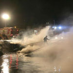 Incendio al porto di Porto San Giorgio