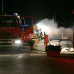 Incendio al porto di Porto San Giorgio