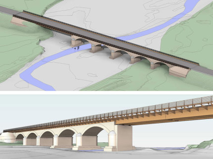 Il progetto del ponte di Rubbianello