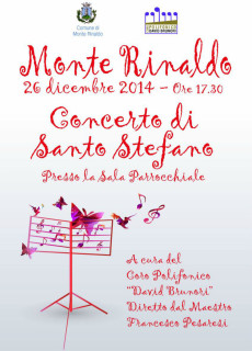 Concerto di Santo Stefano a Monte Rinaldo - locandina