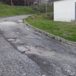 Strada dissestata a Cascinare di Sant'Elpidio a Mare
