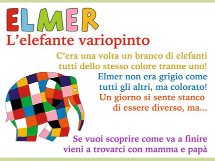 Elmer l'elefante variopinto a Sant'Elpidio a Mare