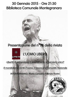 Presentazione L'Uomo Libero - locandina
