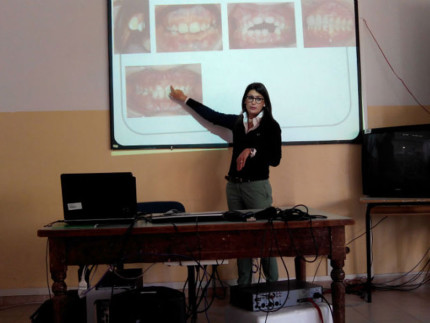 Lezione di Federica Ercoli ai bambini di Sant'Elpidio a Mare