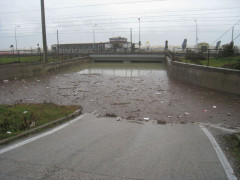 Montemarciano, sottopasso allagato tra statale Adriatica e lungomare