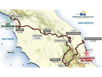 Tracciato della Tirreno Adriatico 2015