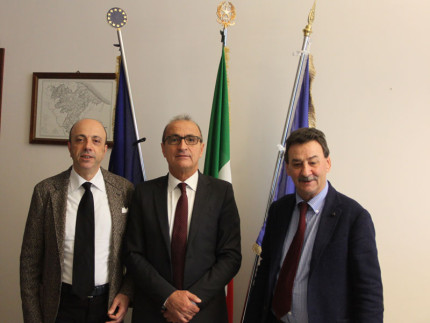 Fabrizio Cesetti con Ugo Vitali Rosati e Domenico Seccia