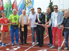 Taglio del nastro per la pista di atletica del Montevidoni di Sant'Elpidio a Mare