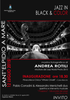 Jazz in Black & Color - Mostra di Andrea Rotili - locandina