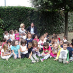 Il sindaco di Sant'Elpidio a Mare Alessio Terrenzi alla scuola dell'infanzia di Piane di Tenna