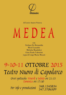 Medea al Teatro Nuovo di Capodarco di Fermo - locandina