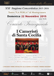 Concerto Cameristi di Santa Cecilia a Montegranaro - locandina