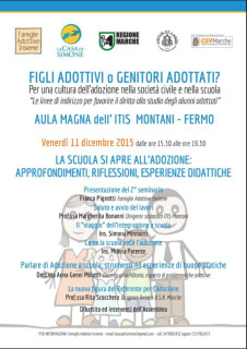 Incontro "Figli adottivi o genitori adottati?" a Fermo - locandina