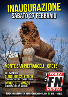 Inaugurazione sede Forza Nuova provinciale Fermo - locandina