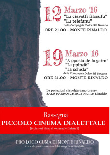 Cinema dialettale a Monte Rinaldo - locandina