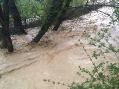 Il fiume Ete Morto in piena