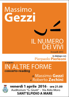 Una serata per Massimo Gezzi a Sant'Elpidio a Mare - Locandina