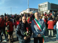 Roberto Viozzi e familiari di Giuseppina Granatelli e Bruno Fratini alle commemorazioni per la Moby Prince