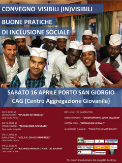 Convegno sulle buone pratiche di inclusione sociale a Porto San Giorgio - locandina