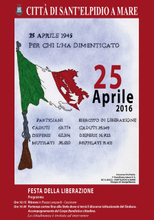 Celebrazioni 25 Aprile a Sant'Elpidio a Mare - locandina