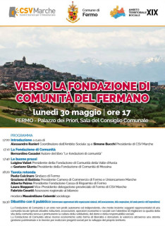 Verso fondazione di comunità del fermano - locandina