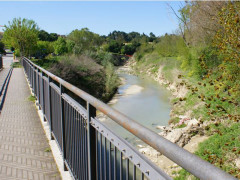 Casette D'Ete -Restringimento dell'alveo del torrente Ete Morto dopo il ponte di Casette