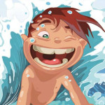 Bambino, mare, estate
