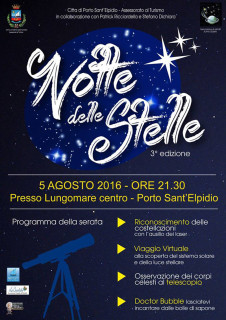 Notte delle Stelle a Porto Sant'Elpidio - locandina