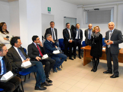 Rita Veroni ed Ernesto Cecarini incontrano i direttori degli uffici postali del Fermano