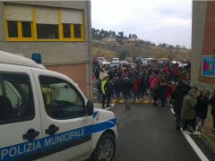 Evacuazione scuola Bacci Sant'Elpidio a Mare