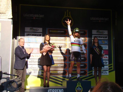 Peter Sagan vincitore della tappa di Fermo della Tirreno-Adriatico 2017
