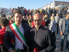 Stefano Berdini e familiari di Giuseppina Granatelli e Bruno Fratini alle commemorazioni per la Moby Prince