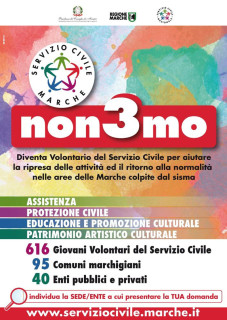 Servizio Civile Nazionale: non3mo - bando di selezione per volontari - locandina