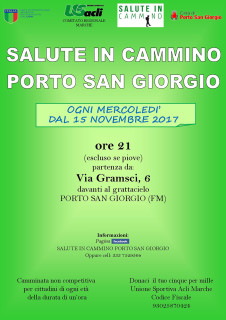 "Salute in cammino" a Porto San Giorgio - locandina