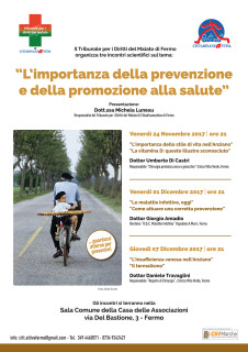 Prevenzione e salute, incontri informativi a Fermo - locandina