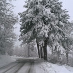 Neve sulle strade di Montefortino