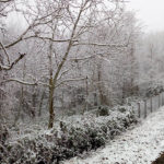 Neve sulle strade di Smerillo
