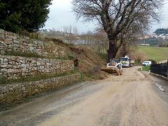 Maltempo: lavori di ripristino in via San Leonardo a Fermo