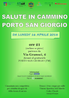 Salute in cammino - 16 aprile 2018 - Porto San Giorgio - locandina