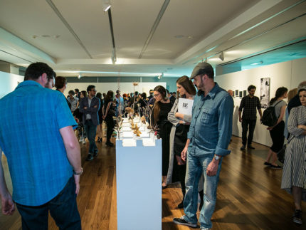 Visitatori alla Fondazione Dino Zoli per l'esposizione dei finalisti di Arteam Cup - foto Cristina Pautelli