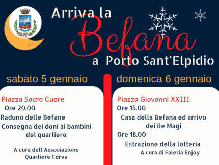 Arriva la Befana a Porto Sant'Elpidio