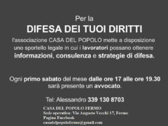 Sportello legale per la difesa dei diritti dei lavoratori a Fermo