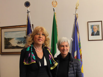 Il Prefetto di Fermo Vincenza Filippi e la Presidente della Provincia Moira Canigola