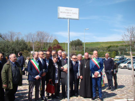 Intitolato all'ing. Francesco Zama il piazzale antistante la Chiesa di San Gabriele dell'Addolorata a Campiglione di Fermo