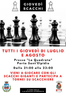 Giovedì Scacchi a Porto Sant'Elpidio - locandina