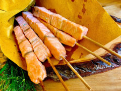 Arrosticini di salmone